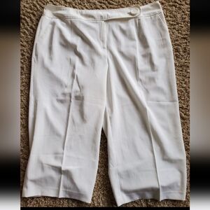 Women's 22w cato white cropped pants capris cropped ankle chino‎ slacks euc